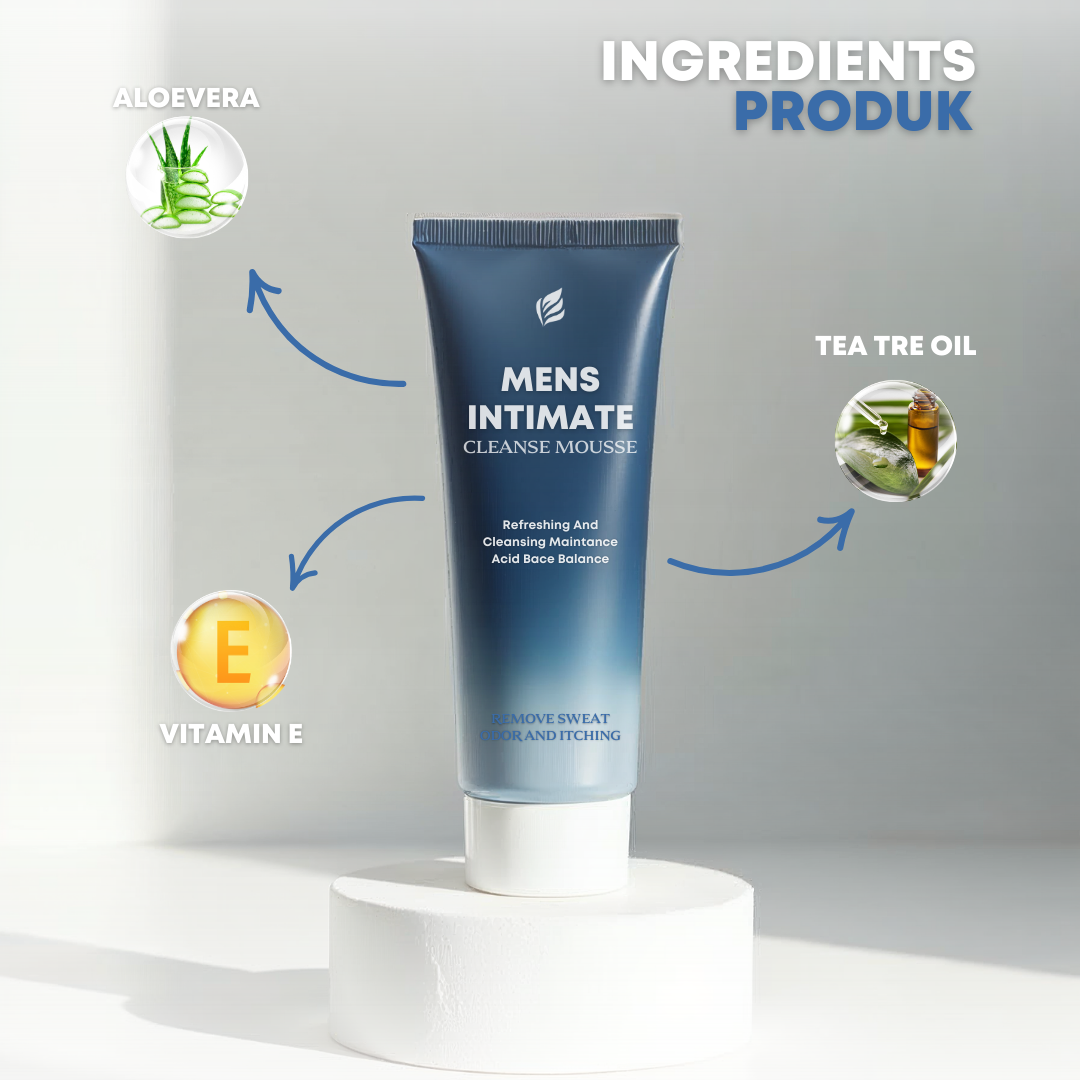 Natural Aloe & Tea Tree Oil Men Intimate Wash Cleansing Mousse