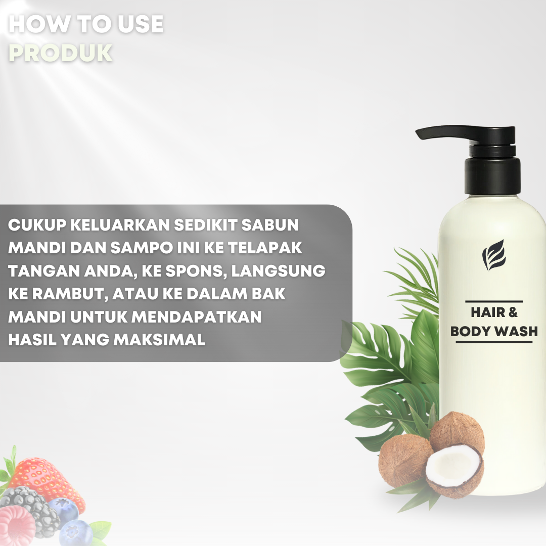 Shampoo Body Wash 2 in 1 With Fruit Extract