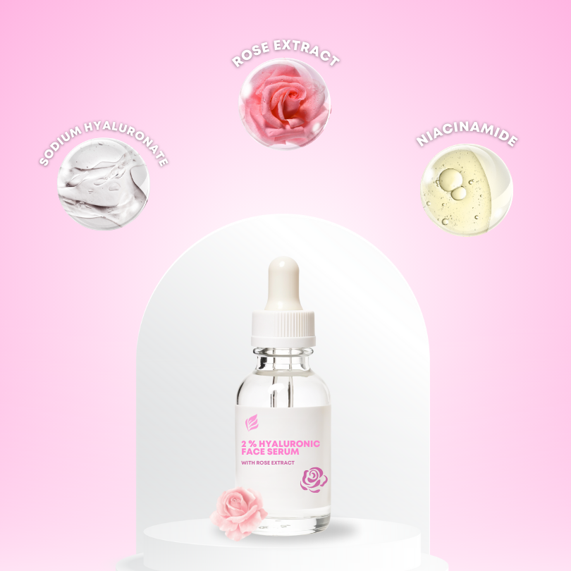 2% Sodium Hyaluronate Face Serum with Rose Extract