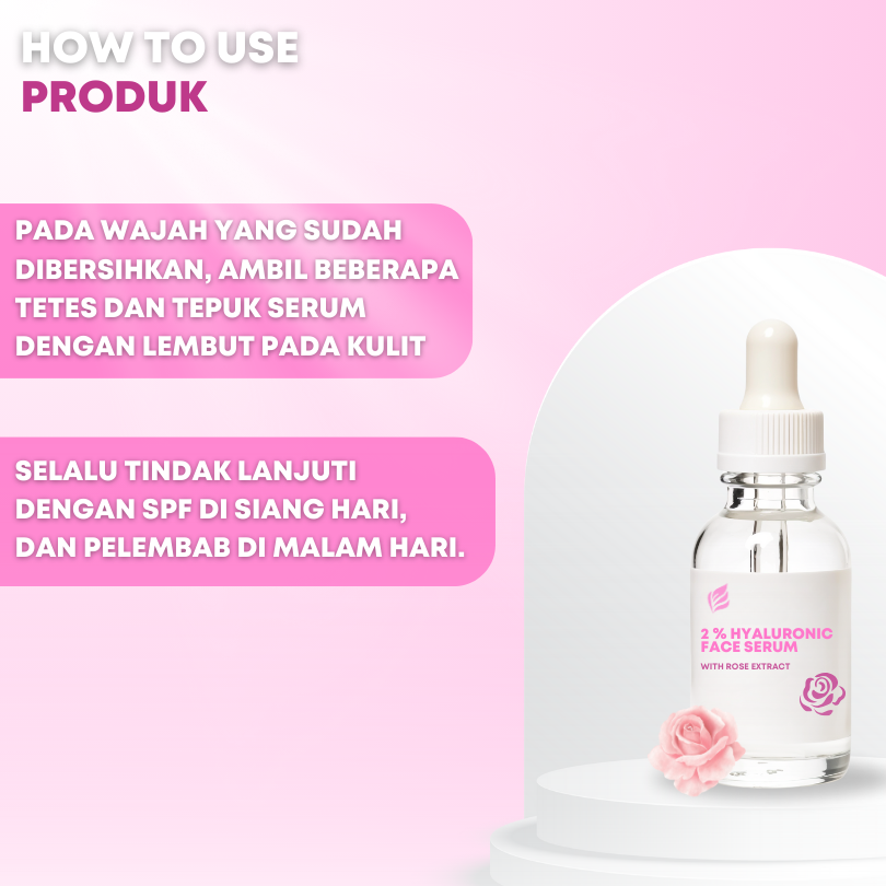 2% Sodium Hyaluronate Face Serum with Rose Extract