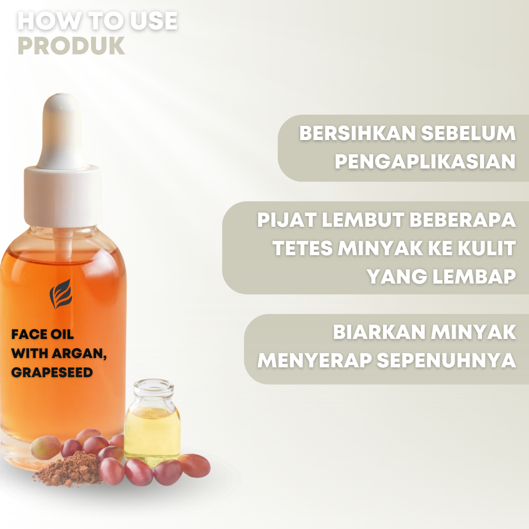 Face Oil wit Argan + Grapeseed + Jojoba