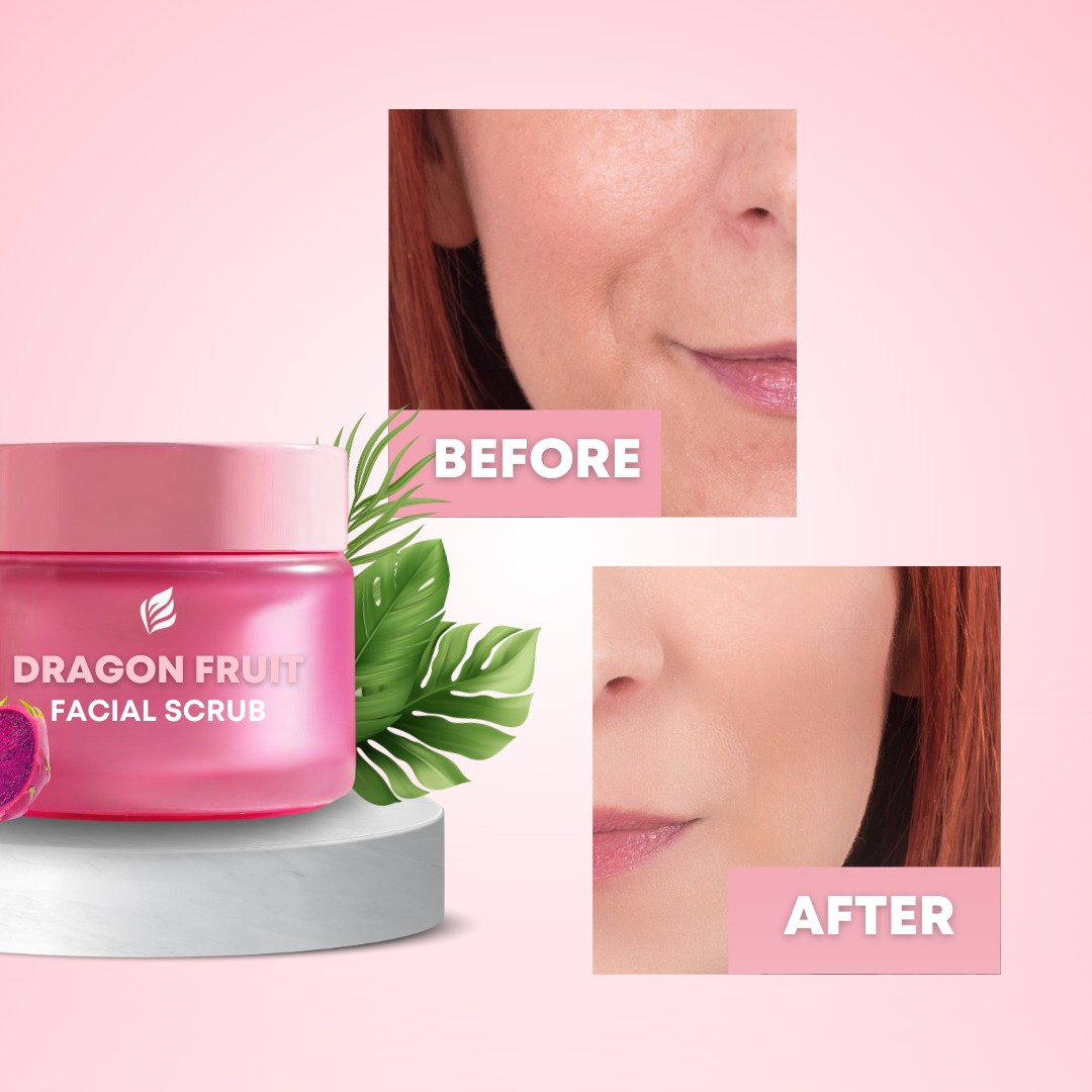 Private Label 3-in-1 Exfoliating Dragon Fruit Face Scrub & Cleanser Whitening Face Scrub (Cleanser)