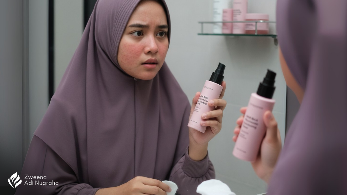 over exfoliation aha bha niacinamide zweena
