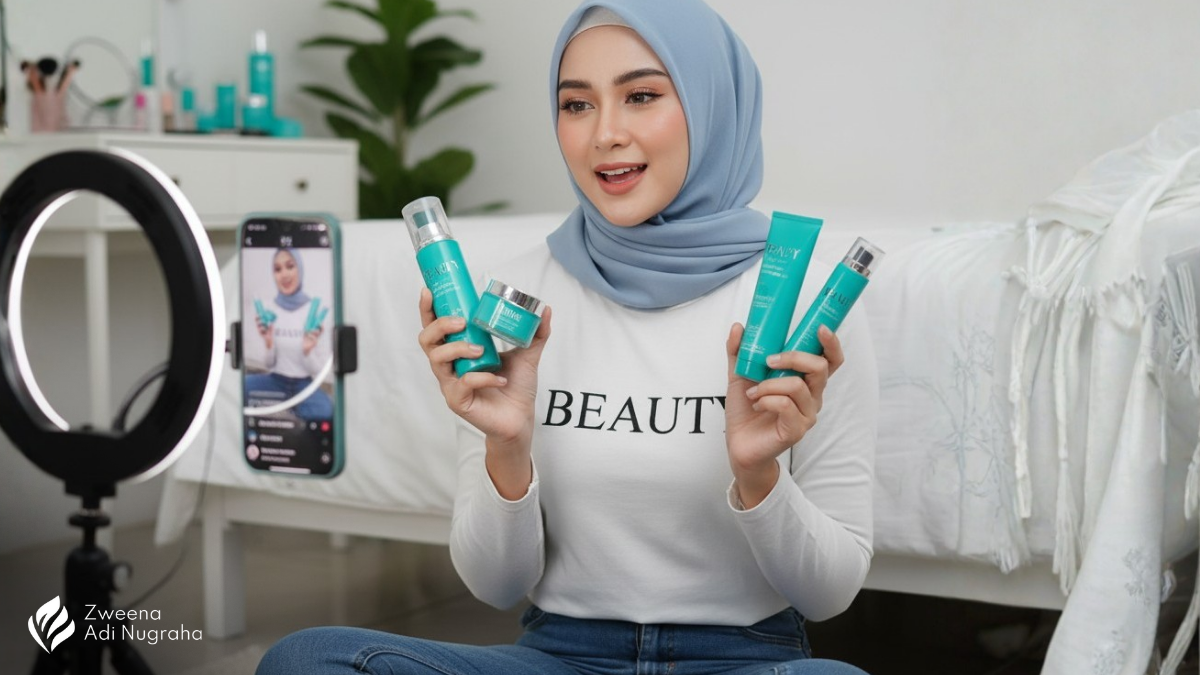 influencer skincare dan kosmetik zweena adi nugraha